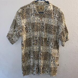 Men’s size large Joe Marlon, 100% cotton button down Hawaiian shirt p6